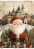 Decoupage Card "Santa Claus against a Background of Houses", #0865, 29.7x42cm Decoupage Card "Santa Claus against a Background of Houses", #0865, 29.7x42cm