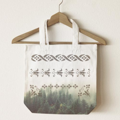 трафарет многоразовый 15x20см набор орнаментов ар-деко #267 фабрика декору - 2