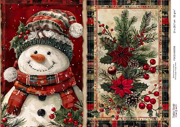 Decoupage card #0556, 21x29,7 cm