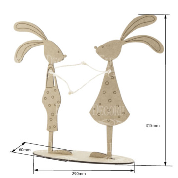 Blank for decoration "Bunnies in love-1" #124 - 2 Blank for decoration "Bunnies in love-1" #124 - 2