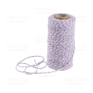 Cotton melange cord. White with lilac.