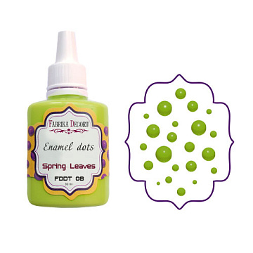 Liquid enamel dots Spring leaves 30 ml