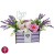 floristic interior composition "lavender basket", 350 x 180 x 190 mm 