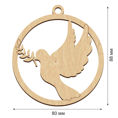 Figurine for painting and decorating #548 "Dove of Peace" - 2