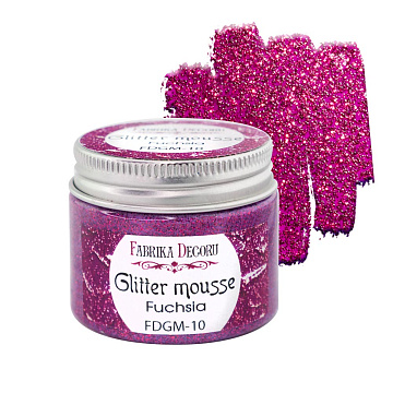 Glitter mousse, color Fuchsia