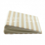 Blank album with a soft fabric cover White and beige stripes 20cm х 20cm