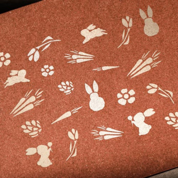 Stencil reusable, 15x20cm Sweet bunny, #384 - 2 Stencil reusable, 15x20cm Sweet bunny, #384 - 2