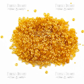 Sequins Round cups, amber, #322 - 2