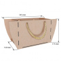 Bag shaped gift box with rope handles for presents, flowers, sweets, 355х175х150 mm,  DIY kit #297 - 2