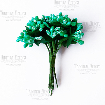 Set of decorative sprigs Turquoise 12pcs