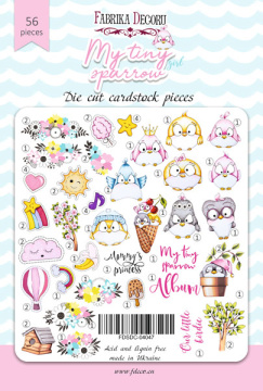 Set of die cuts My tiny sparrow girl, 56 pcs - 2