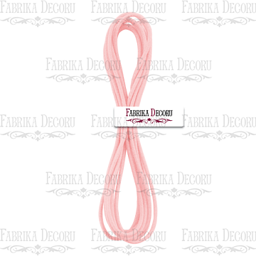 Elastic round cord, color Pink