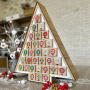 Advent calendar Christmas tree for 31 days with stickers numbers, assembled - 0