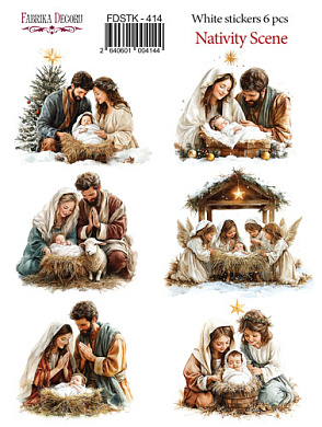 Set of stickers 5 pcs, Christmas, #414