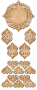 set of mdf ornaments for decoration #102