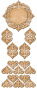 Set of MDF ornaments for decoration #102