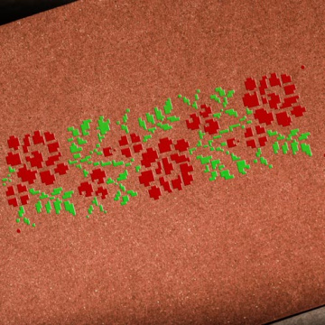 Stencil reusable, 15 cm x 20 cm Embroidery border, #439 - 2 Stencil reusable, 15 cm x 20 cm Embroidery border, #439 - 2