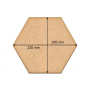 Kunstkarton Hexagon, 23cm x 20cm