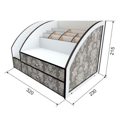  Настольный органайзер для бумаг, канцелярии и письменных принадлежностей,  color_MDF - 2