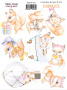 Set of stickers 9 pcs Funny fox girl #184