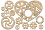 Set of MDF ornaments for decoration #178