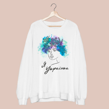 Stencil for decoration XL size (30*30cm), Portrait of a Ukrainian woman with lilies UA #199 - 2