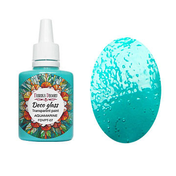 Farba do szkła Deco Glass dla efektu przezroczystego witrażu, Akwamaryn, 30 ml