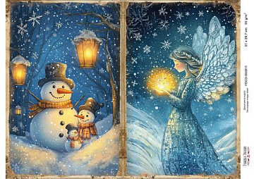 Decoupage card «Christmas Tale» #000811, 21cm x 29,7cm