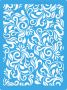 Stencil for crafts 15x20cm "Floral Curls" #179