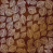 лист односторонней бумаги с фольгированием, дизайн golden delicate leaves, color brown aquarelle, 30,5см х 30,5см