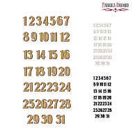 Арабские Цифры простые, Набор декоративных элементов #175, MDF