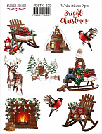 Set of stickers 9pcs Bright Christmas #320