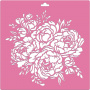 Schablone für Dekoration XL-Größe (30*30cm), Ein Arm voll Rosen, #208