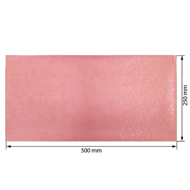 отрез кожзама с тиснением золотой фольгой, дизайн golden mini drops rose vintage, 50см х 25см - 2