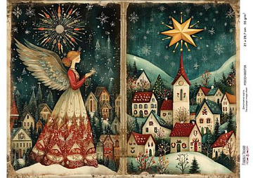 Decoupage card «Christmas Tale» #000735, 21cm x 29,7cm