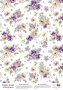 Деко веллум (лист кальки с рисунком) Floral Sentiments Весенние цветы, А3 (29,7см х 42см)