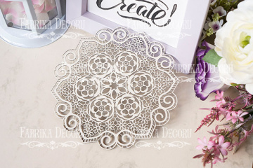 Набор чипбордов "Ажурная салфетка 12" color_Milk - 2  Набор чипбордов "Ажурная салфетка 12" color_Milk - 2