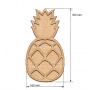  Art board Pineapple 16х30 cm - 0