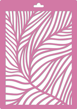 Stencil for decoration XL size (21*30cm), Palm leaves, #229
