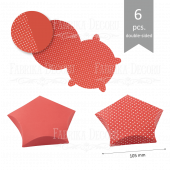 Набор картонных заготовок #001 color_Dots on red-red Набор картонных заготовок #001 color_Dots on red-red