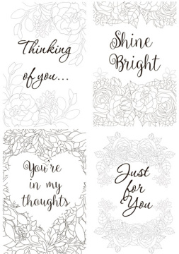Set of 8pcs 10х15cm for coloring and creating greeting cards Shabby garden EN - 2 Set of 8pcs 10х15cm for coloring and creating greeting cards Shabby garden EN - 2