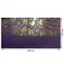 Piece of PU leather for bookbinding with gold pattern Golden Peony Passion, color Violet, 50cm x 25cm - 0