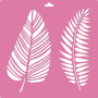 Stencil for decoration XL size (30*30cm), Tropical leaves 2, #225