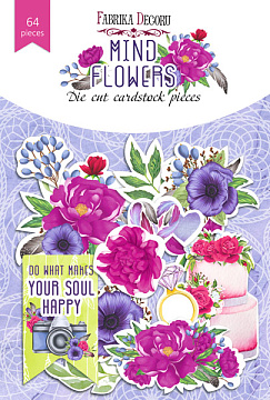 Set of die cuts Mind flowers 64 pcs