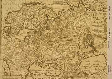 Kraft decoupage paper, 21x29,7cm, “Vintage world map”, #00107