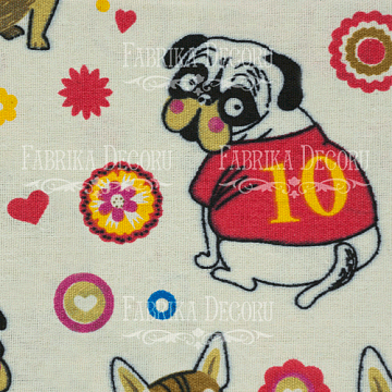 Fabric cut piece 35X75 Dogs