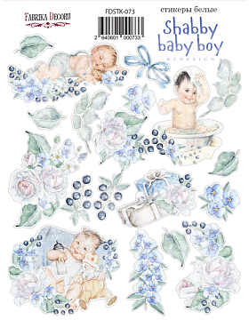 Kit of stickers #073,  "Shabby baby boy redesign 1"