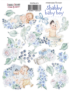 Zestaw naklejek #073,  "Shabby baby boy redesign 1  "