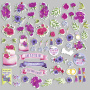 Set of die cuts Mind flowers 64 pcs - 1