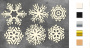 Chipboard embellishments set,  "Snowflakes 1" #042